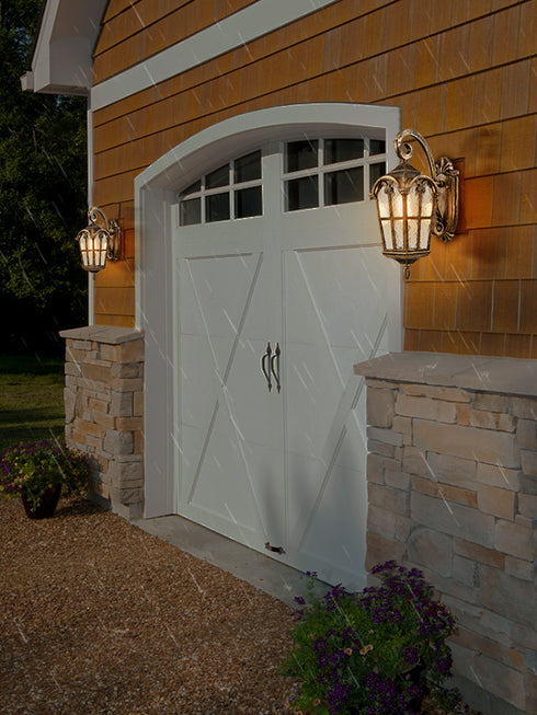 Outdoor Wall Light Waterproof Exterior Wall Lantern Brass with Rust